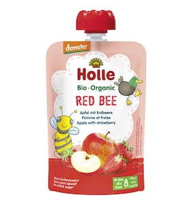 Holle Organic Pouch Red Bee Apple with Strawberry 100g