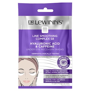 Dr Lewinns Line Smoothing Complex S8 Hyaluronic Acid & Caffeine Under Eye Recovery Masks 3 Pack