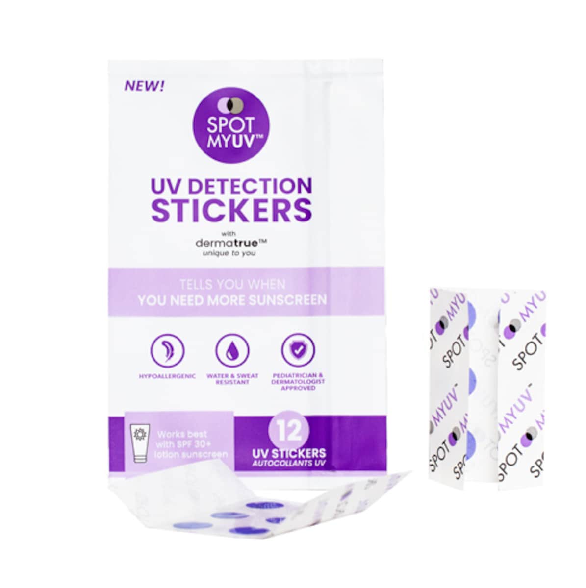 SpotMyUV UV Detection Stickers 12 Pack