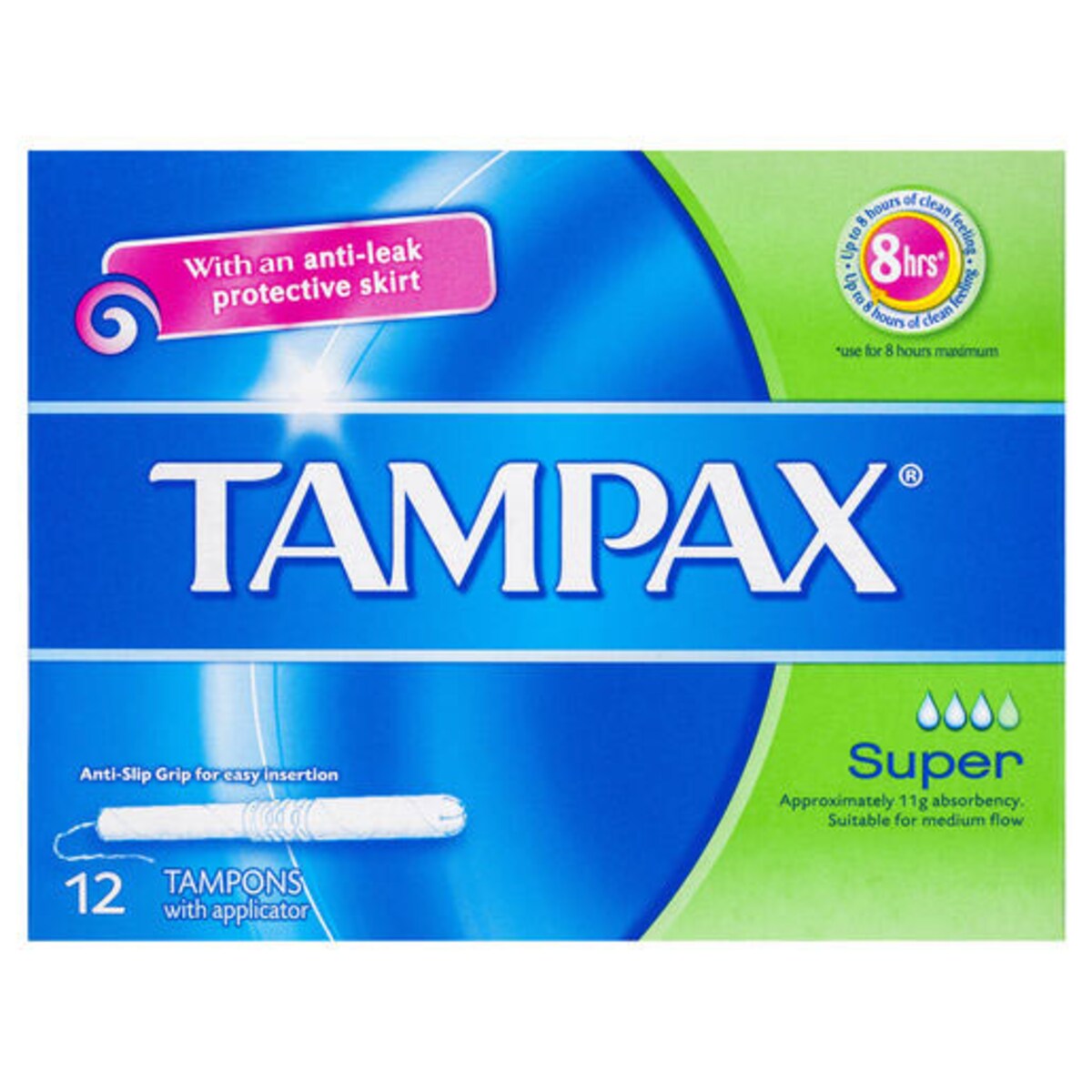 Tampax Tampons Super with Applicator 12 Pack