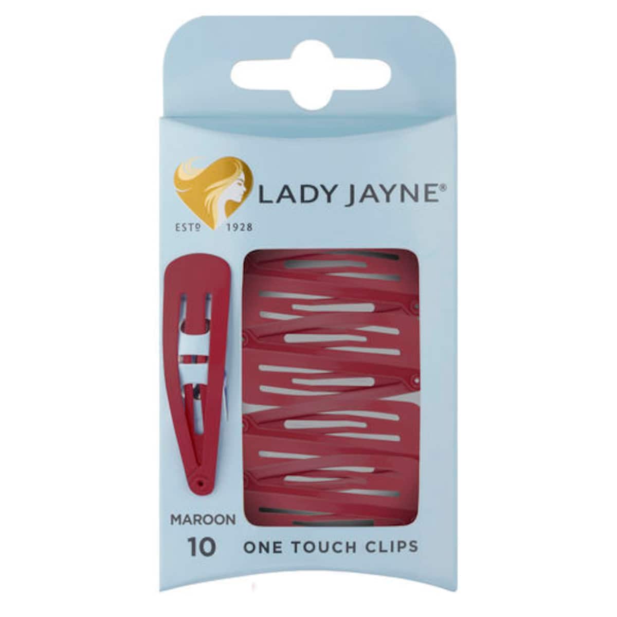 Lady Jayne One Touch Clips Maroon 10 Pack