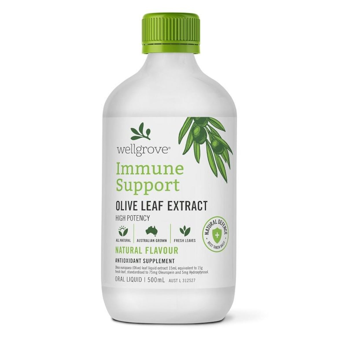Wellgrove Olive Leaf Extract Immune Support Natural 500ml