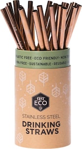 Ever Eco Rose Gold Straight Straw Single