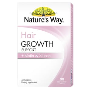 Natures Way Hair Growth Support + Biotin & Silicon 30 Tablets