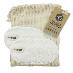 Ever Eco 10 Reusable Bamboo Facial Pads With Cotton Wash Bag