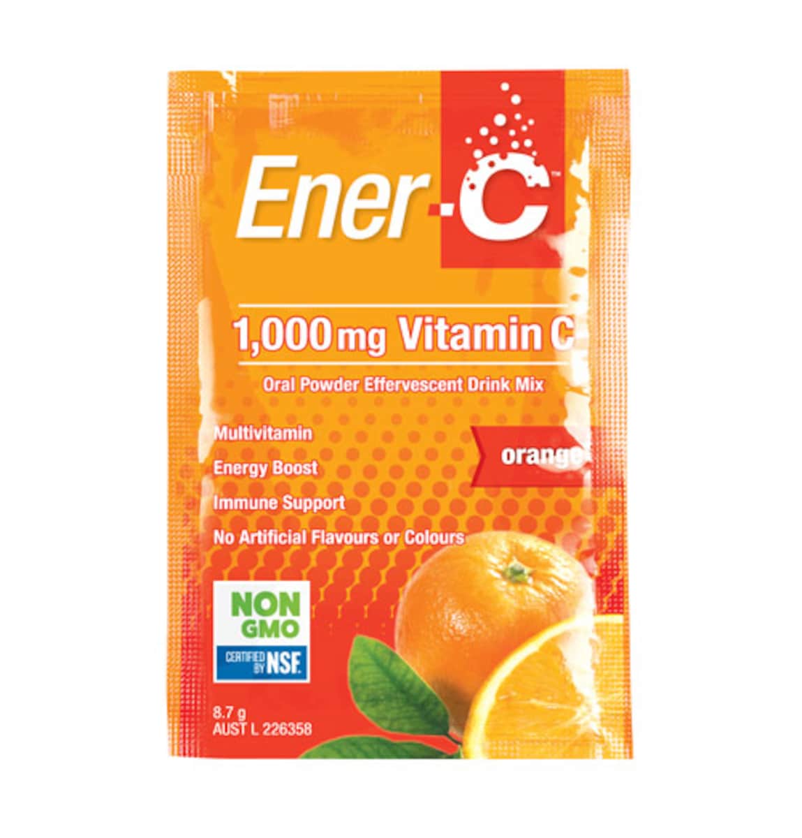 Ener-C 1000mg Vitamin C Orange Flavour 12 Sachets