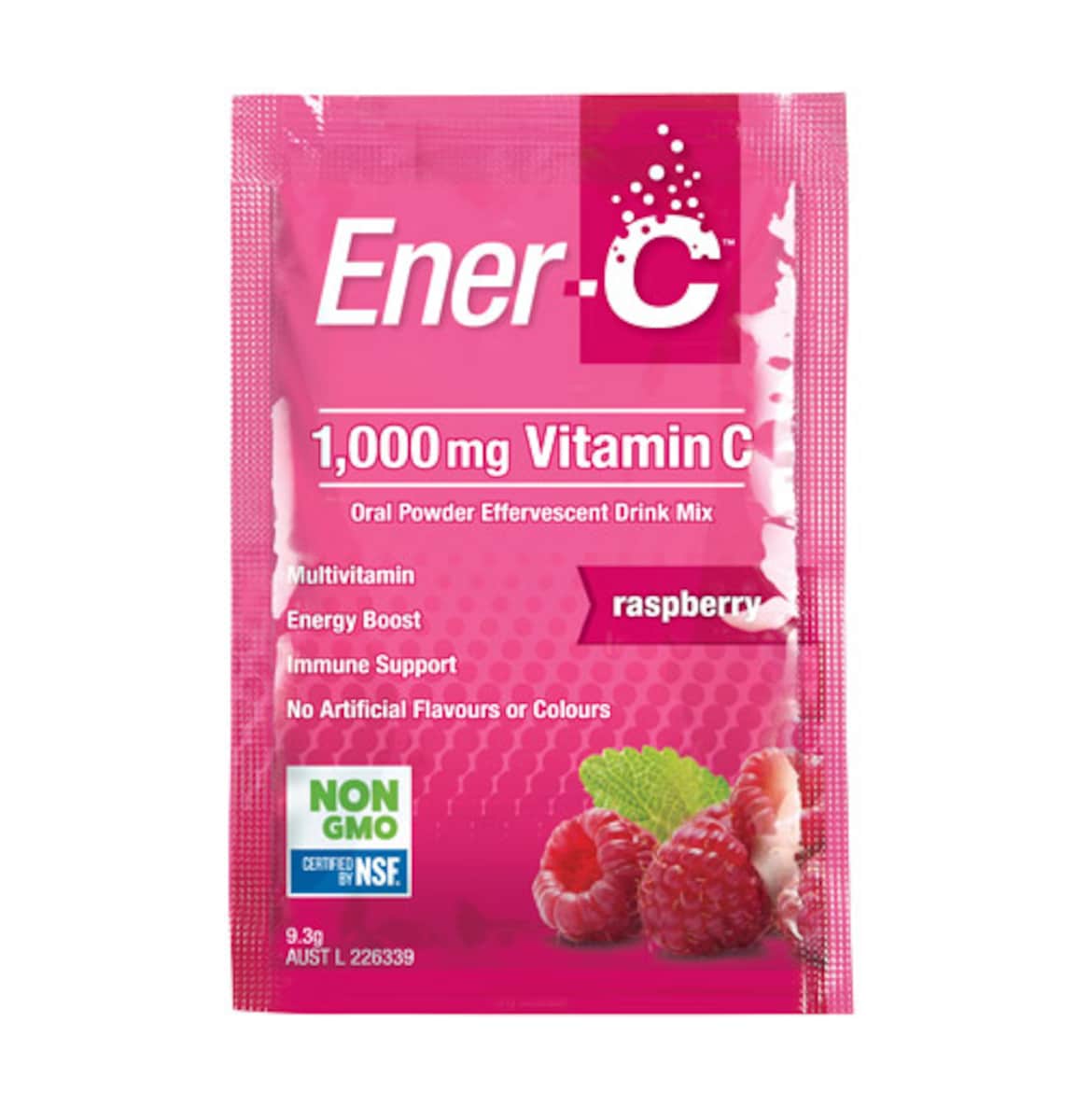 Ener-C 1000mg Vitamin C Raspberry Flavour 12 Sachets