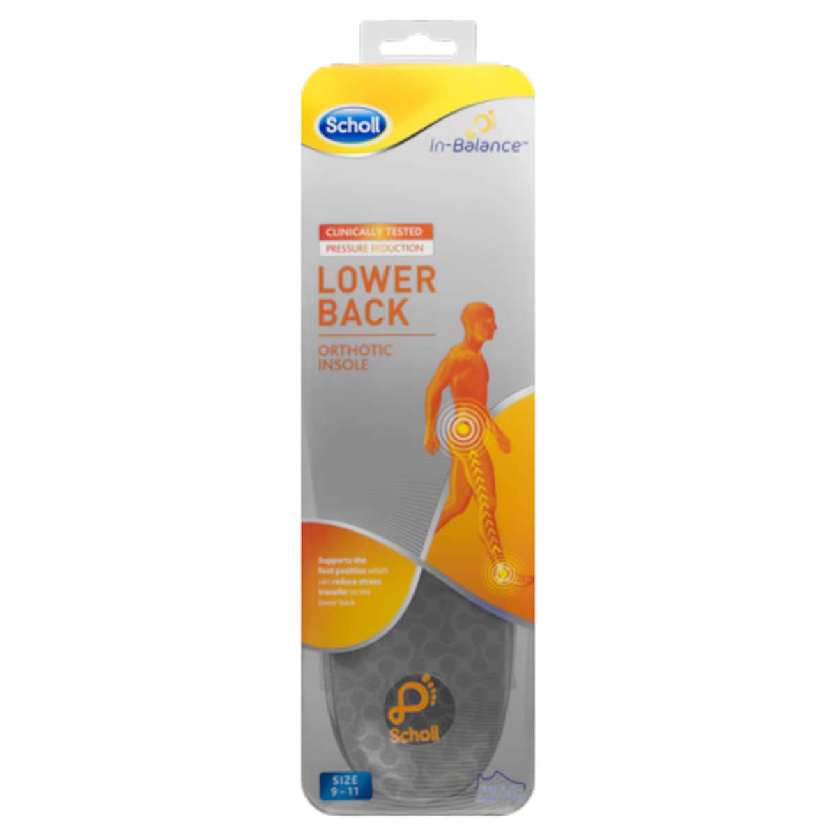 Scholl In-balance Lower Back Orthotic Insole Large