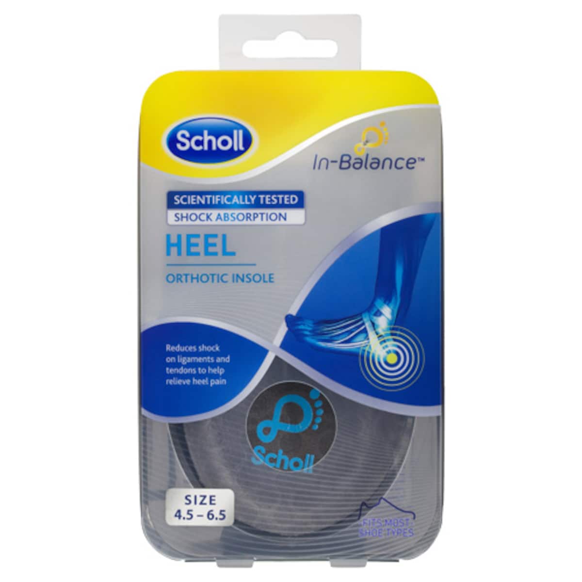 Scholl In-balance Heel & Ankle Orthotic Insole Small