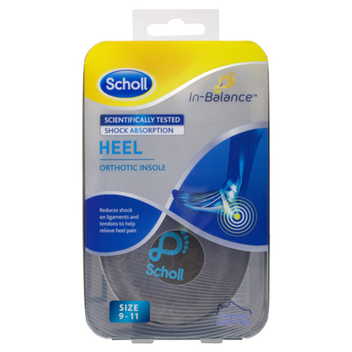 Scholl In-balance Heel & Ankle Orthotic Insole Large