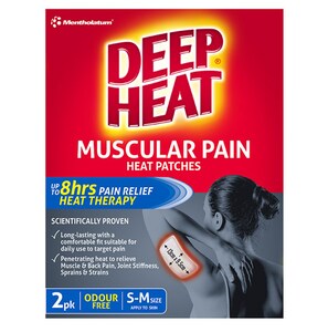 Deep Heat Muscular Pain Heat Patches Size S/M - 2 Pack