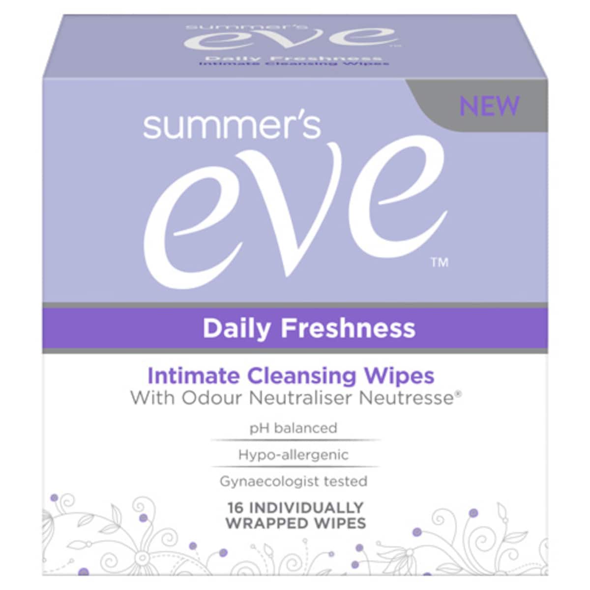 Summers Eve Daily Freshness Intimate Cleansing Wipes 16 Pack