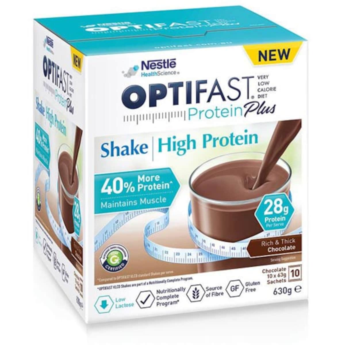 Optifast VLCD Protein Plus Shake Chocolate 10 Sachets Australia