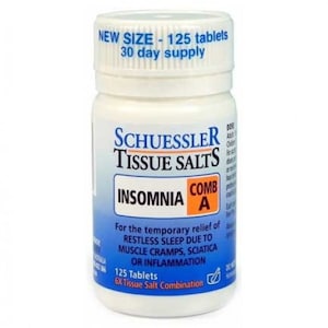 Schuessler Tissue Salts Comb A Insomnia 125 Tablets