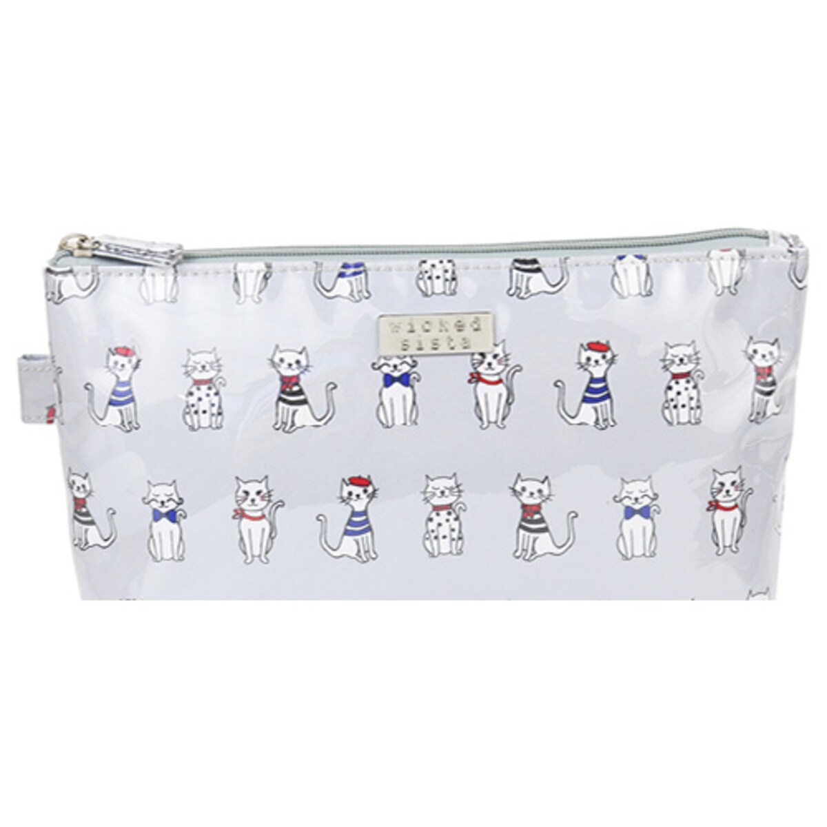 Wicked Sista French Cat Large Luxe Cosmetic Bag