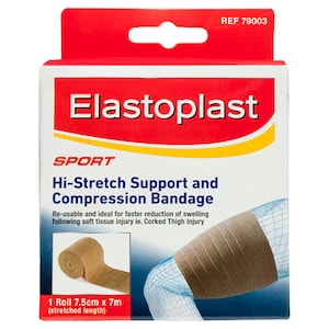 Elastoplast Sport Hi-Stretch Support & Compression Bandage 7.5cm x 7m Roll