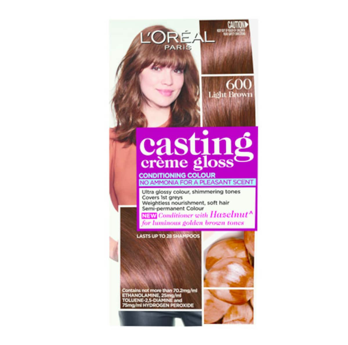 L'Oreal Casting Creme Gloss 600 Light Brown Hair Colour