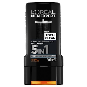 L'Oreal Men Total Clean Carbon Shower Gel 300ml
