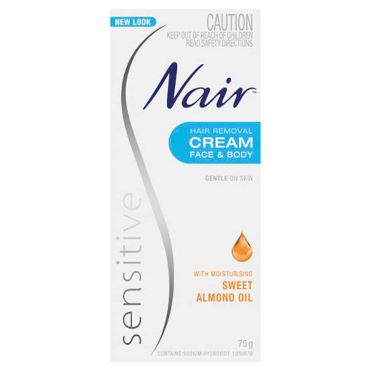Nair Sensitive Hair Removal Cream for Face & Body 75g