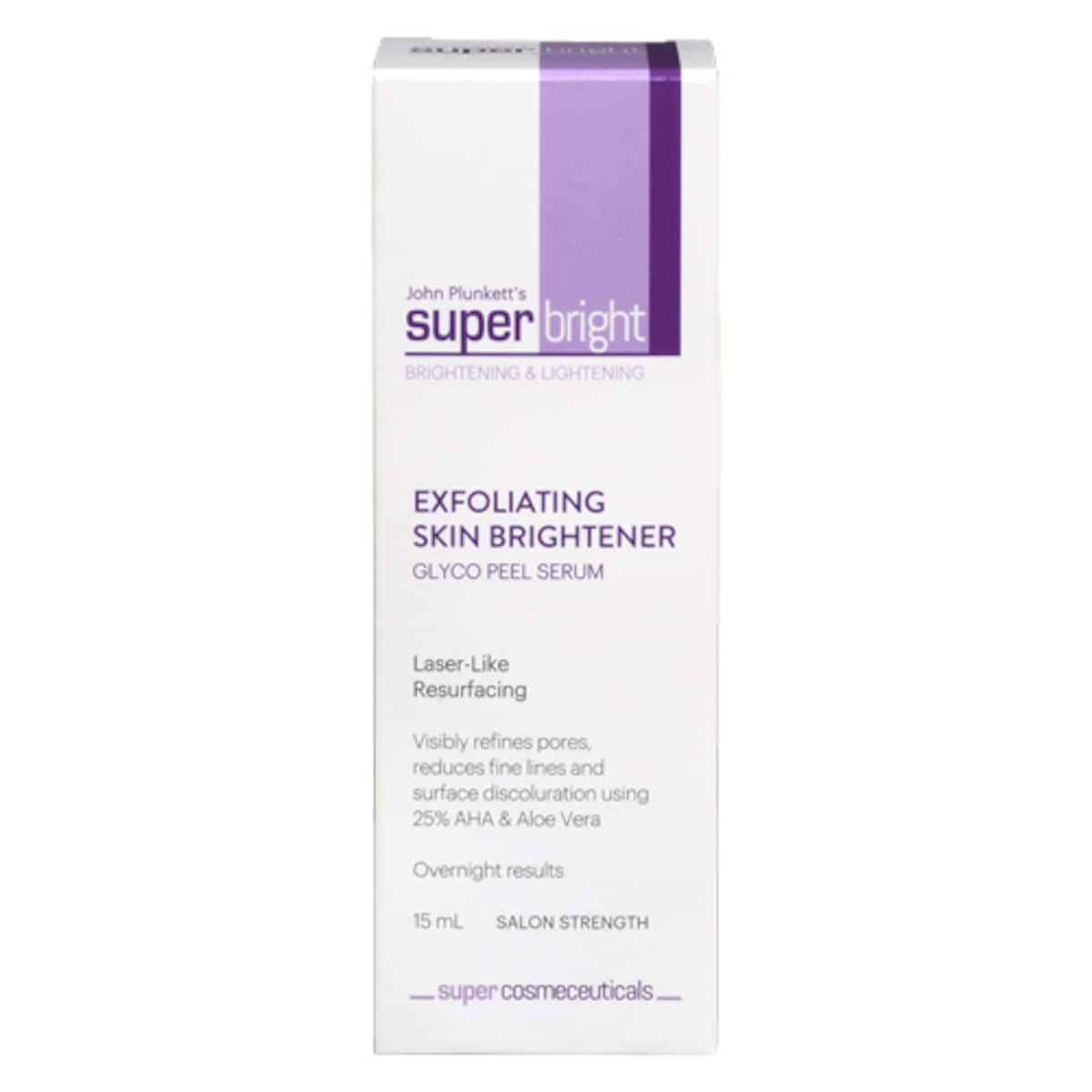 John Plunketts SuperBright Exfoliating Skin Brightener 15ml