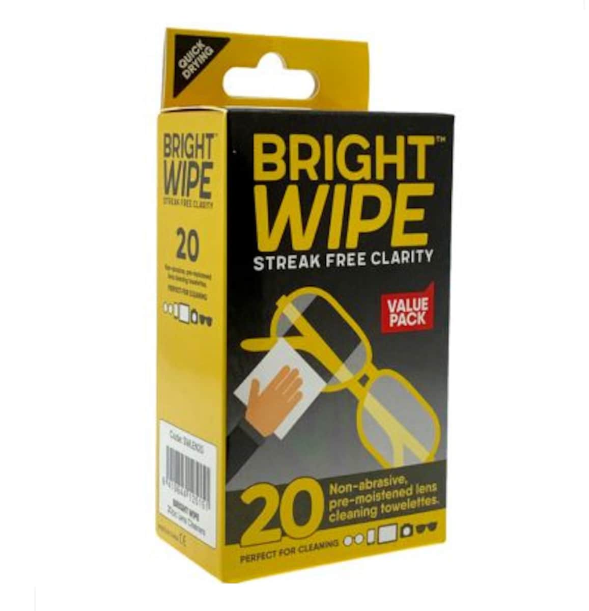 Bright Wipe Lens Wipe 20 Pack