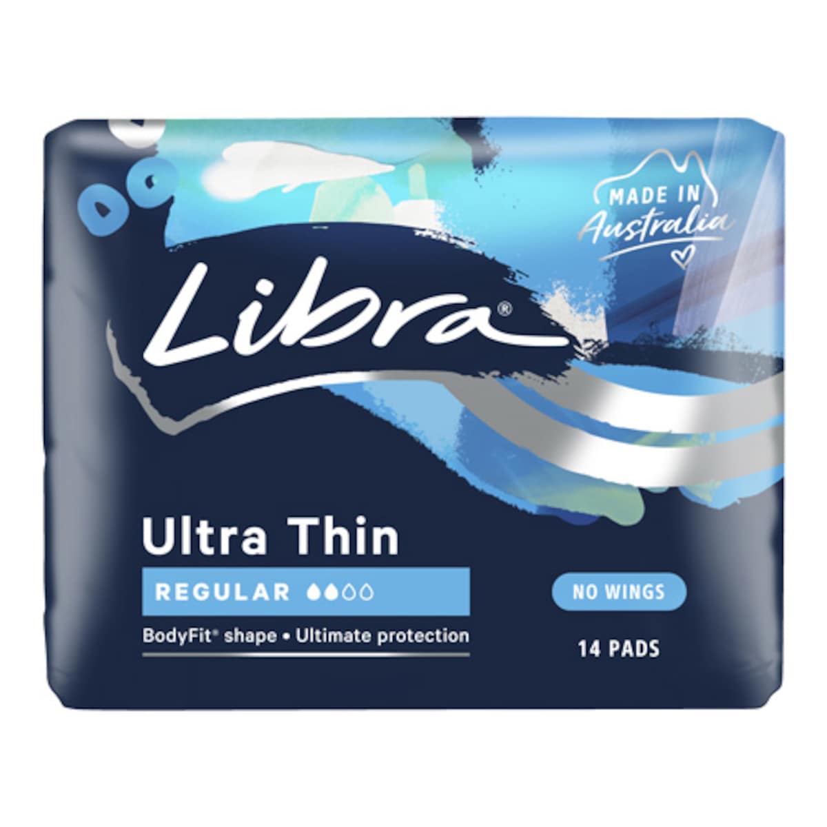 Libra Ultra Thin Regular Pads No Wings 14 Pack