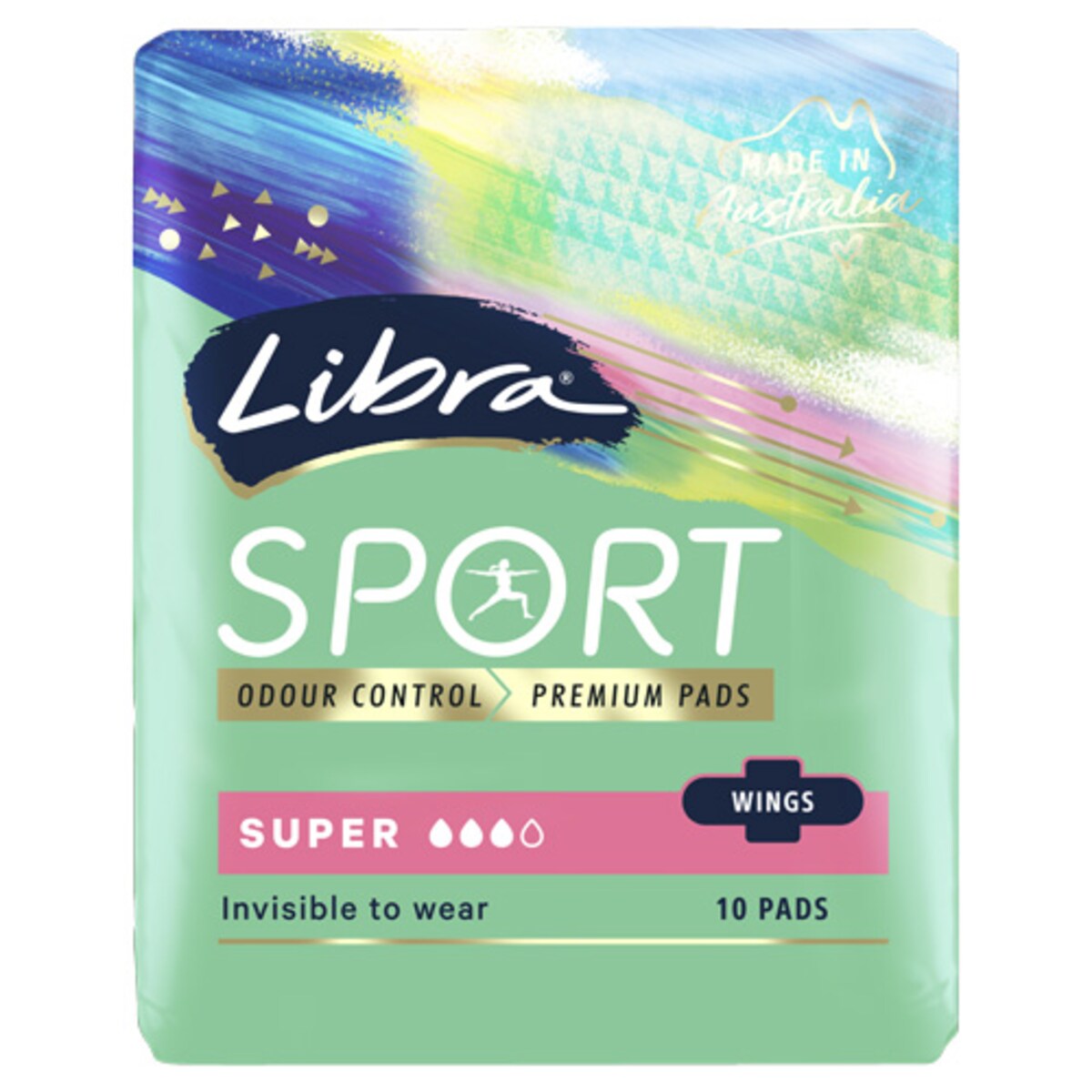 Libra Pads Invisible Sport Super Wings 10 Pack