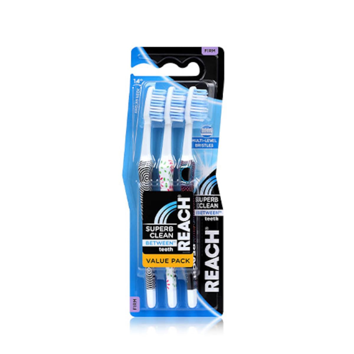 Reach Superb Clean Between Teeth Firm Toothbrush 3 Pack