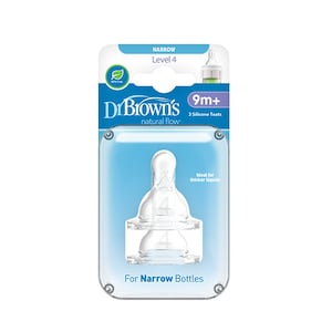Dr Brown's Narrow Neck Level 4 Teats 2 Pack