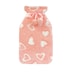McGloins Hot Water Bottle with Heart & Stars Plush Cover (Assorted Designs Selected at Random)