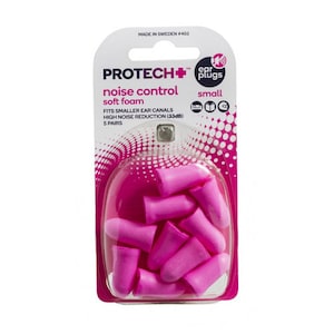 Protech Noise Control Small Soft Foam Ear Plugs 5 Pairs