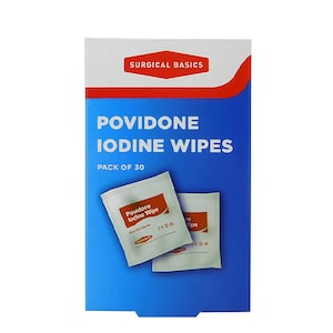 Surgical Basics Povidone Iodine Wipes Pack of 30