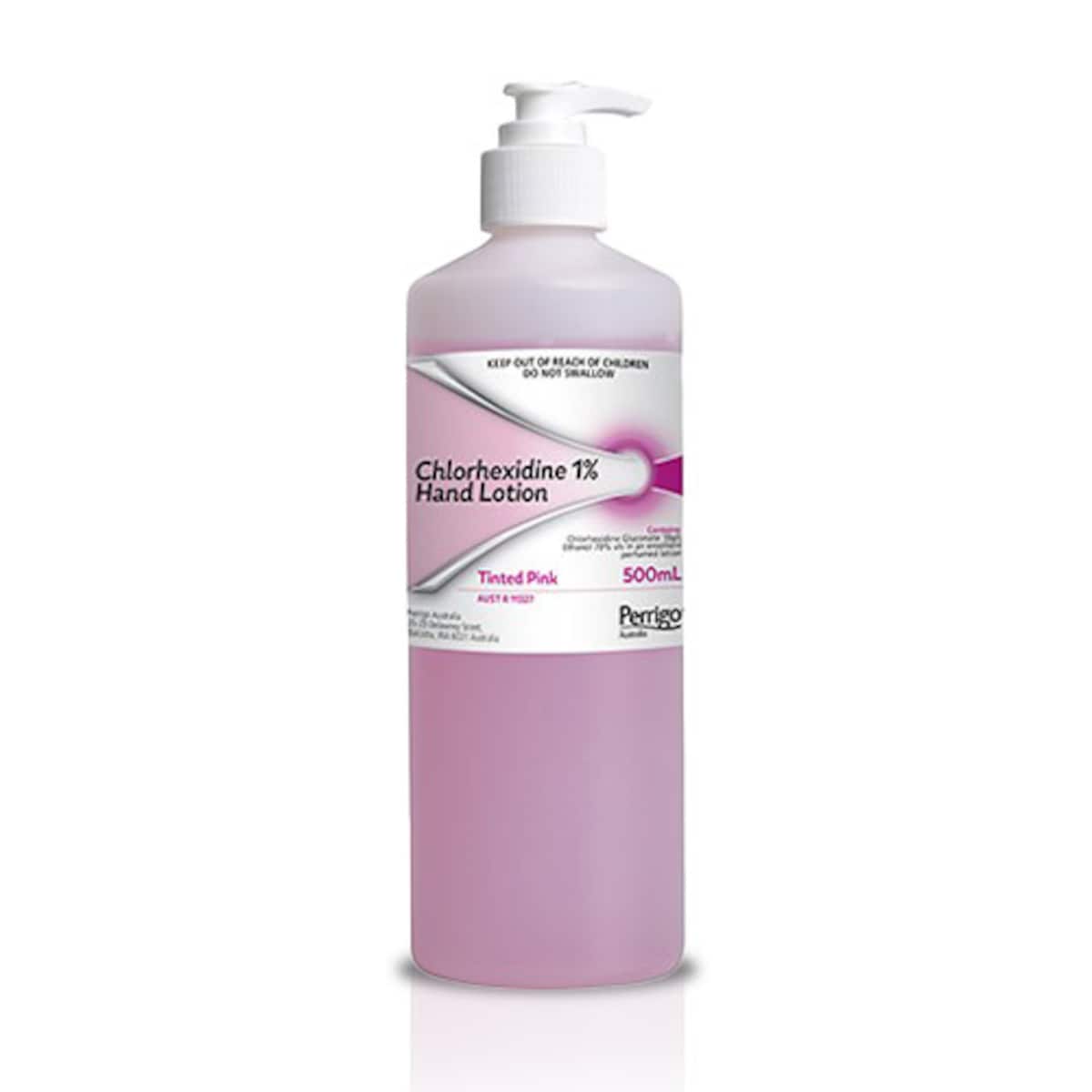 Chlorhexidine 1% Hand Lotion Tinted Pink 500ml