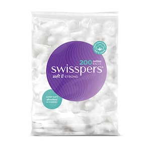 Swisspers Cotton Wool Balls White 200 Pack