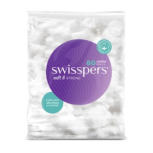 Swisspers Cotton Wool Balls White 60 Pack