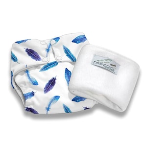 Pea Pods Reusable Nappy One Size Feathers