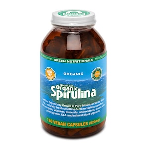 Green Nutritionals Mountain Organic Spirulina 180 Capsules