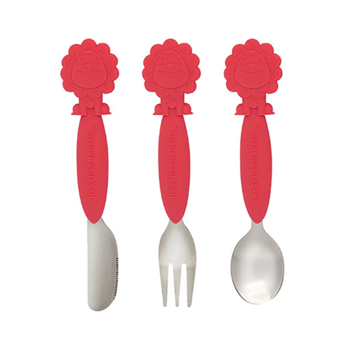 Marcus & Marcus 3 Piece Cutlery Set Red