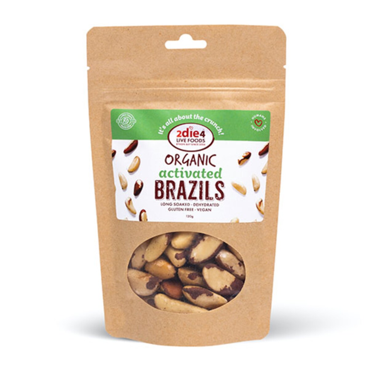 2Die4 Activated Organic Brazil Nuts 120g