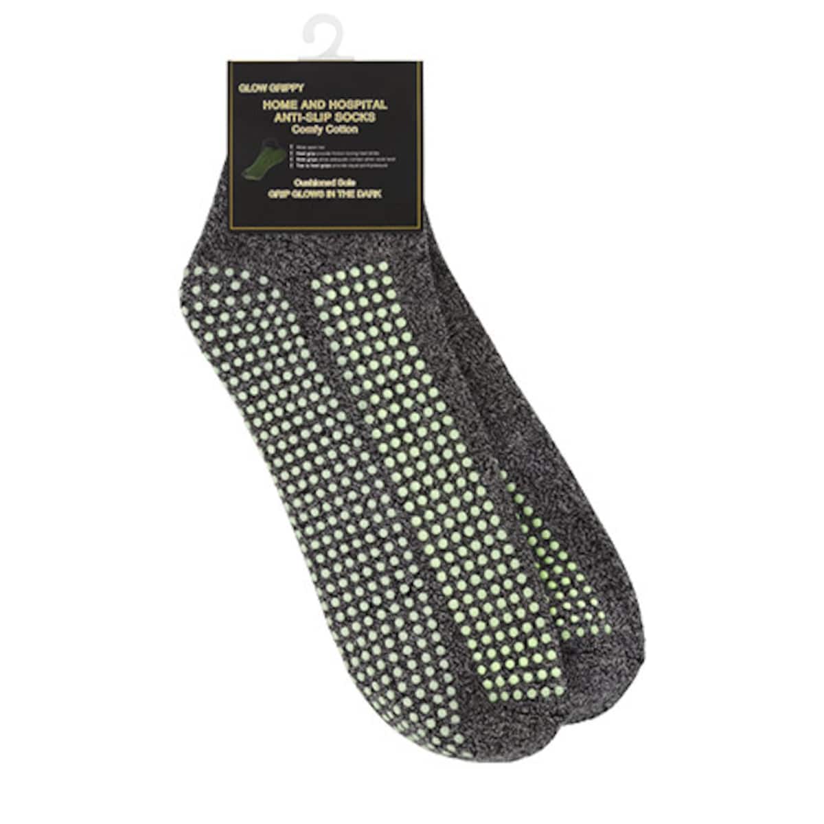 Grippy Plus Sock Grey with Cushion Large