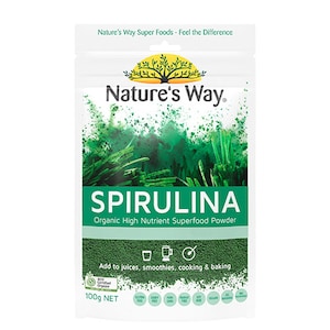 Natures Way Superfood Organic Spirulina Powder 100g