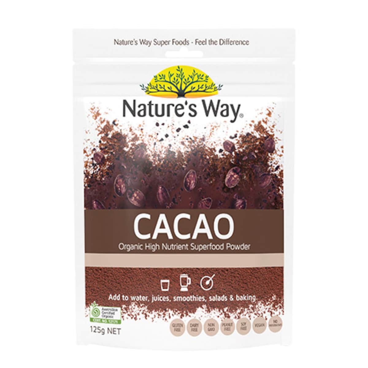 Natures Way Superfood Organic Cacao Powder 125g