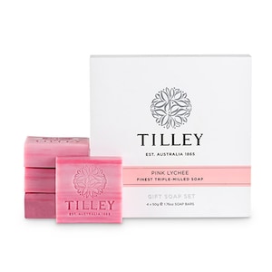 Tilley Guest Soap Pink Lychee Pack 4 x 50g