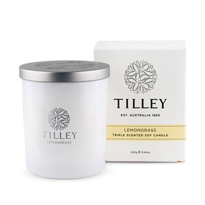 Tilley Scented Soy Candle Lemongrass 240g