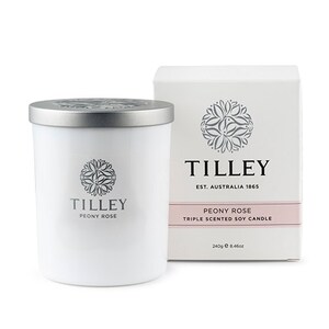 Tilley Scented Soy Candle Peony Rose 240g