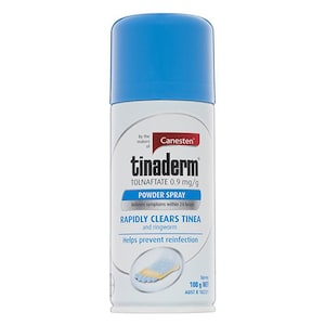Canesten Tinaderm Powder Spray Tinea & Ringworm Treatment 100g