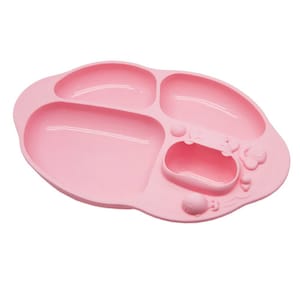 Marcus & Marcus Yummy Dips Suction Divided Plate Pink