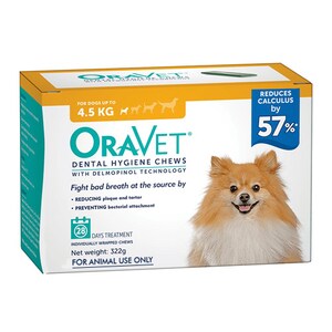 OraVet Dental Hygiene Chews for Extra Small Dogs 28 Day Supply