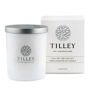 Tilley Scented Soy Candle Lily of the Valley 240g