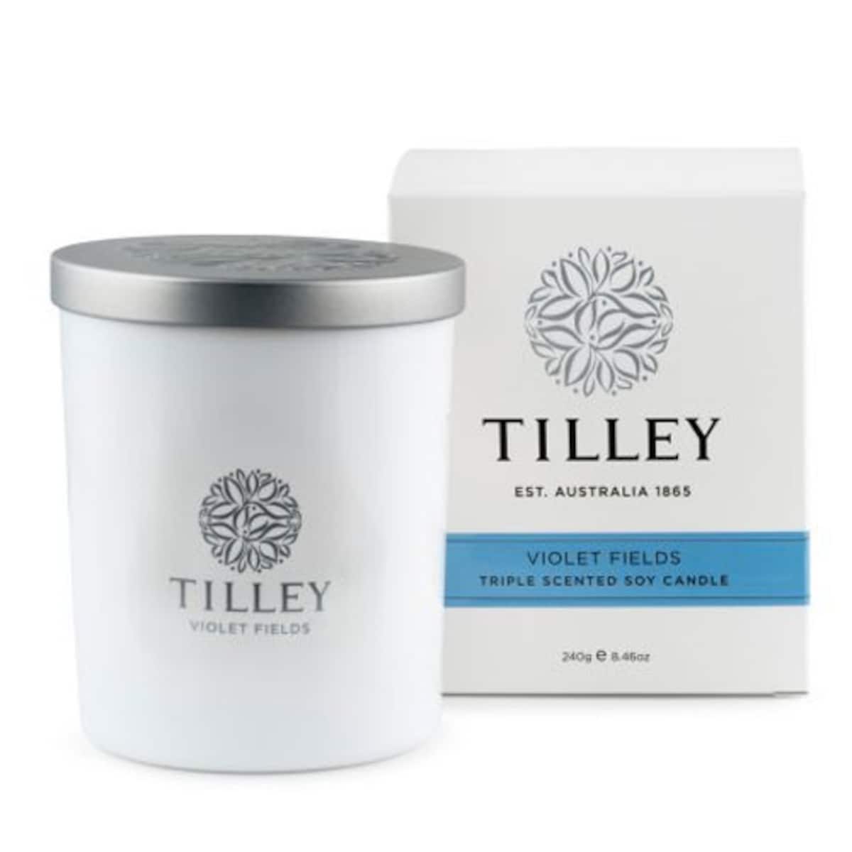 Tilley Scented Soy Candle Violet Fields 240g